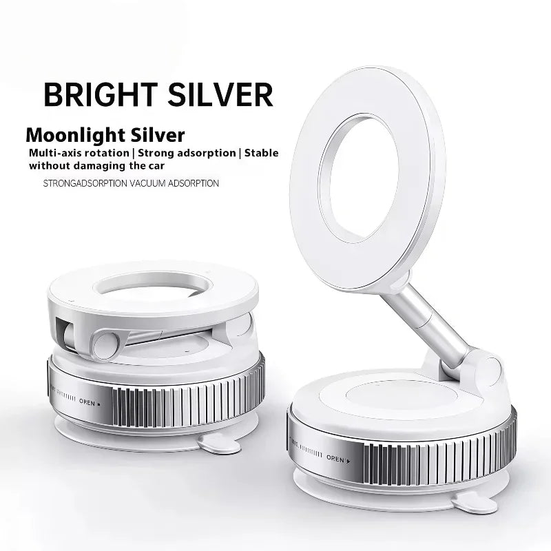 Vacuum Strong Magnetic Phone Holder Foldable Design 360° Adjustable Vacuum Car Mount For Cell Phone For phone Live Stream New