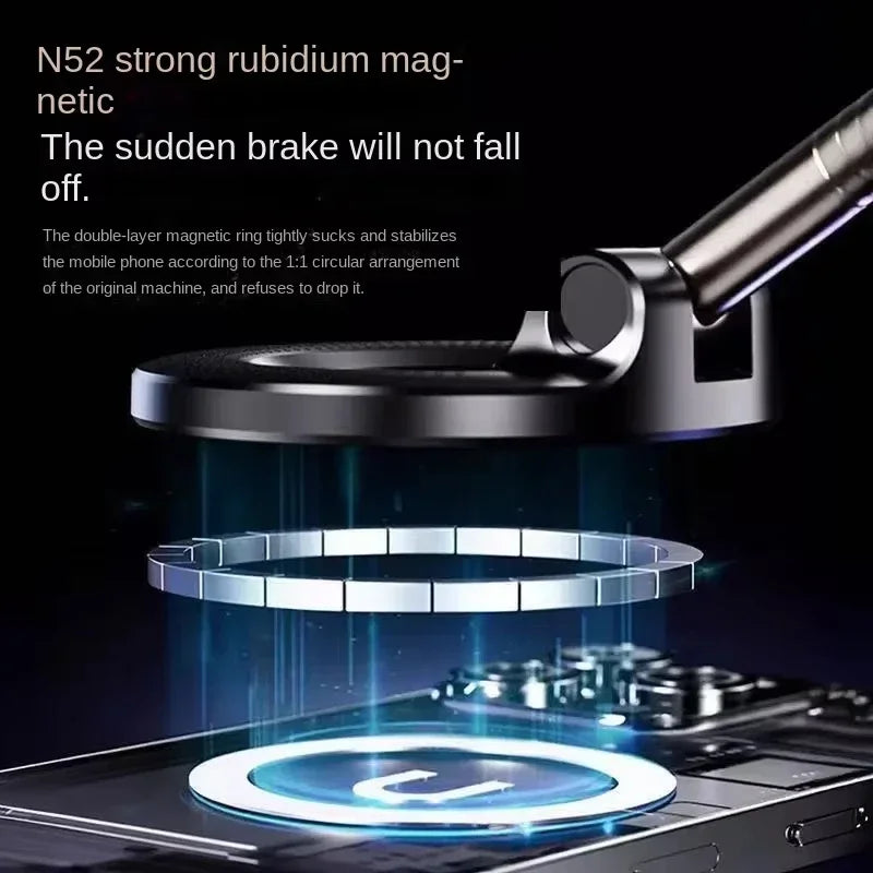 Vacuum Strong Magnetic Phone Holder Foldable Design 360° Adjustable Vacuum Car Mount For Cell Phone For phone Live Stream New