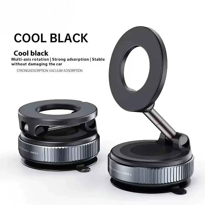Vacuum Strong Magnetic Phone Holder Foldable Design 360° Adjustable Vacuum Car Mount For Cell Phone For phone Live Stream New